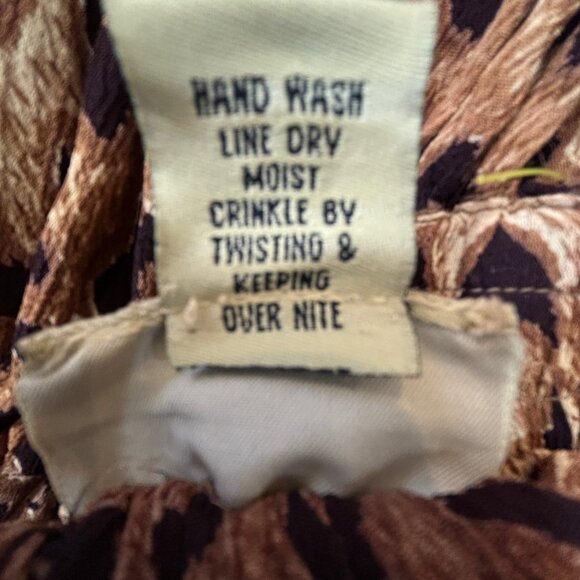 The Avenue Y2K Leopard Print Boho Crinkle Skirt VTG - Picture 6 of 6